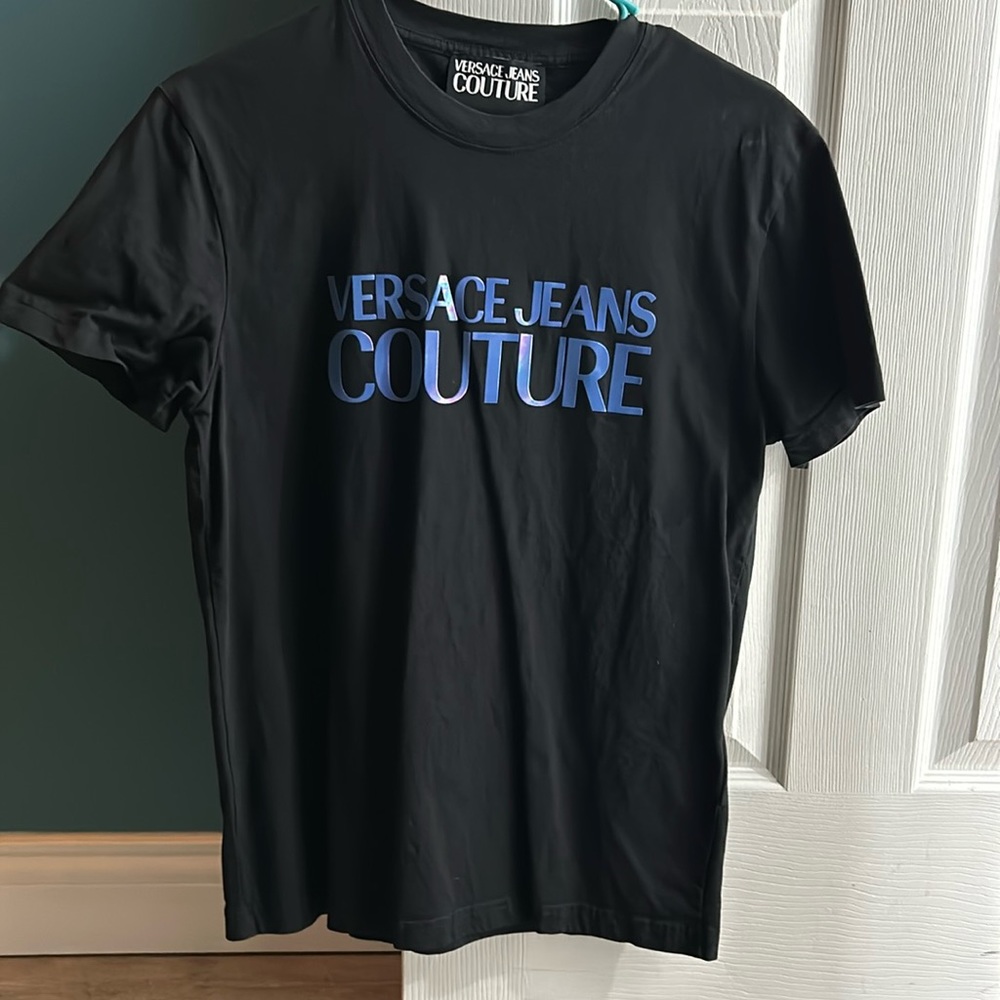 Mens Versace T Shirt, Black, sz small
